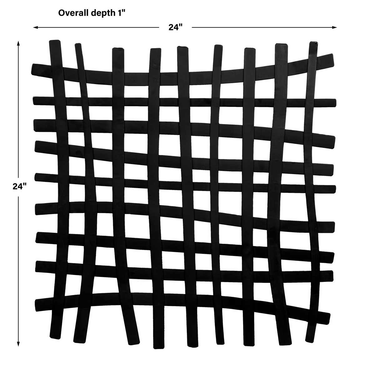 Gridlines Metal Wall Decor, Black