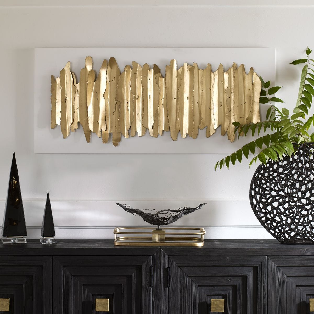 Lev Metal Wall Decor, White – Wall Decor by Uttermost | Sutter & Vale