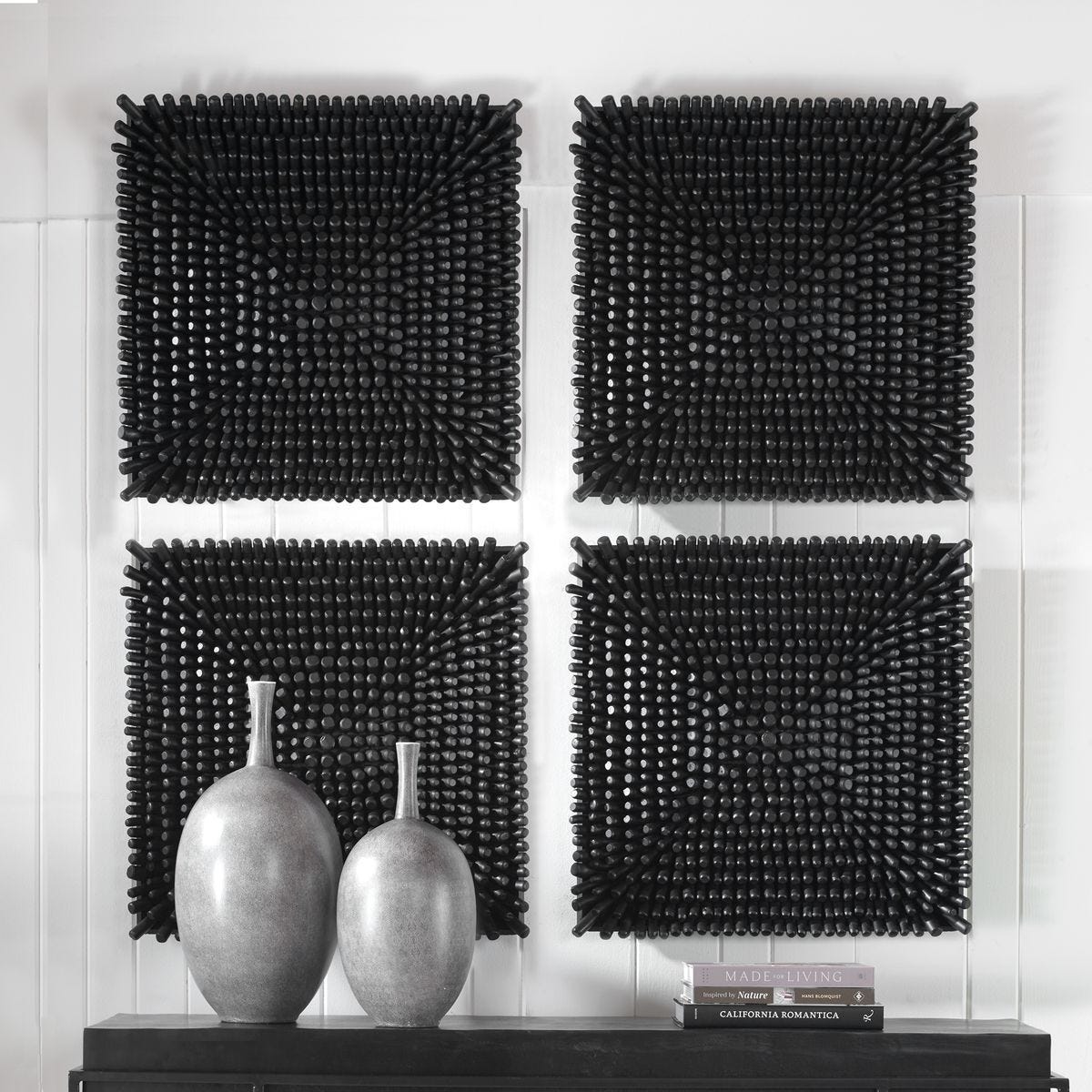 Portside Wood Wall Panel, Black – Wall Decor by Uttermost | Sutter & Vale