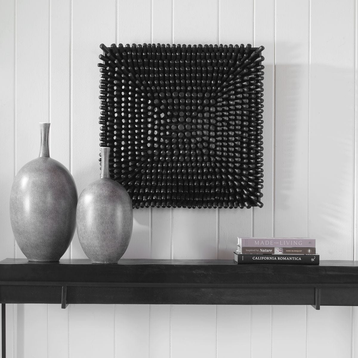 Portside Wood Wall Panel, Black – Wall Decor by Uttermost | Sutter & Vale