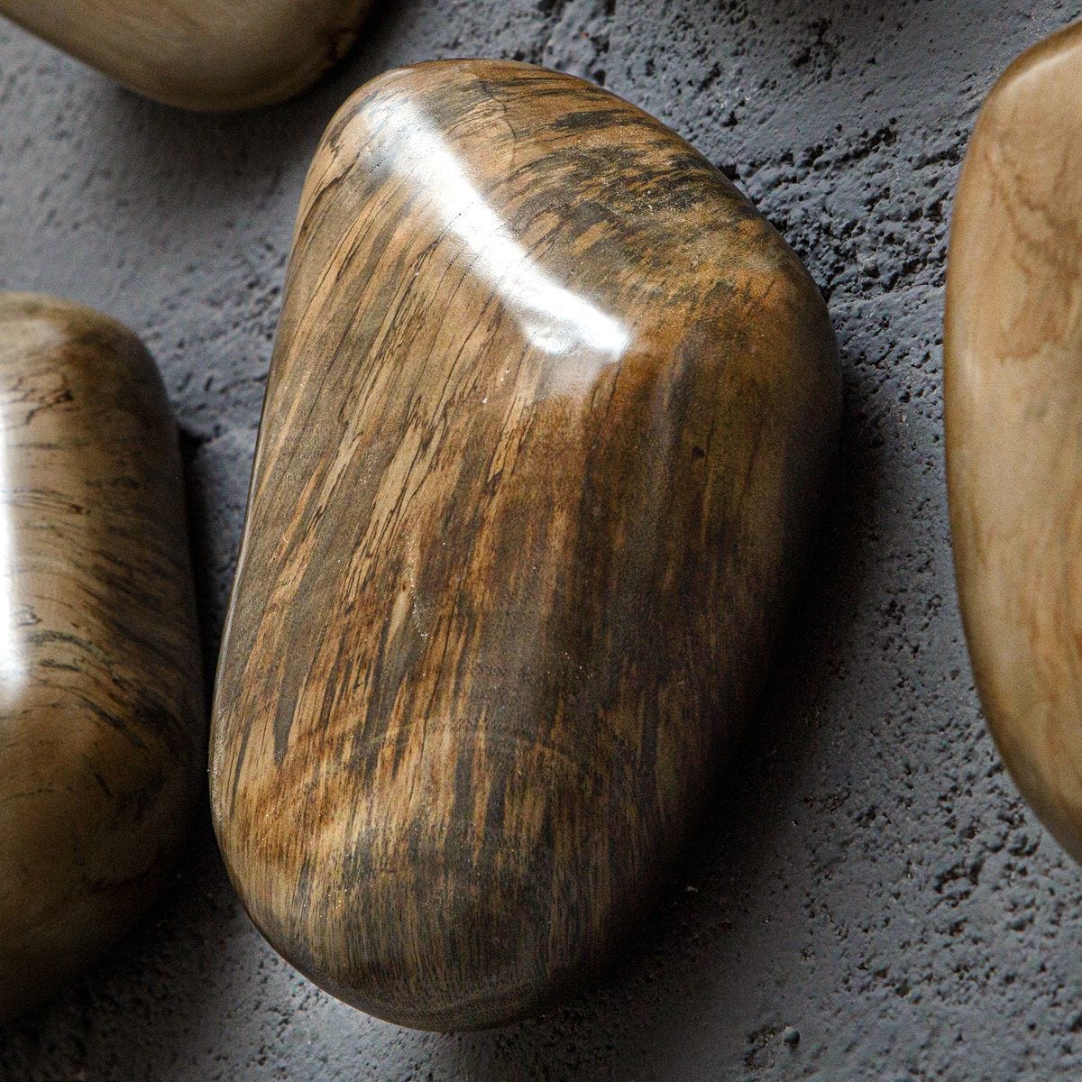Pebbles Wood Wall Decor, Walnut, S/9