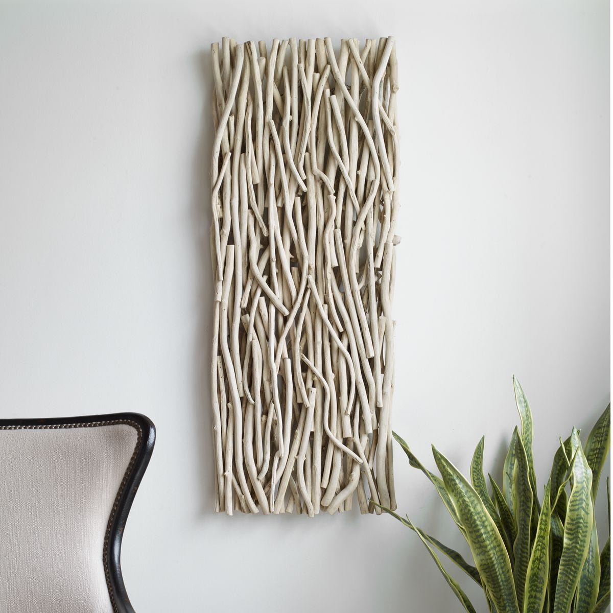 Gathered Teak Wood Wall Decor, Bleached – Wall Decor by Uttermost | Sutter & Vale