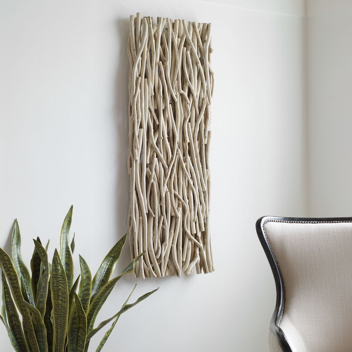Gathered Teak Wood Wall Decor, Bleached – Wall Decor by Uttermost | Sutter & Vale