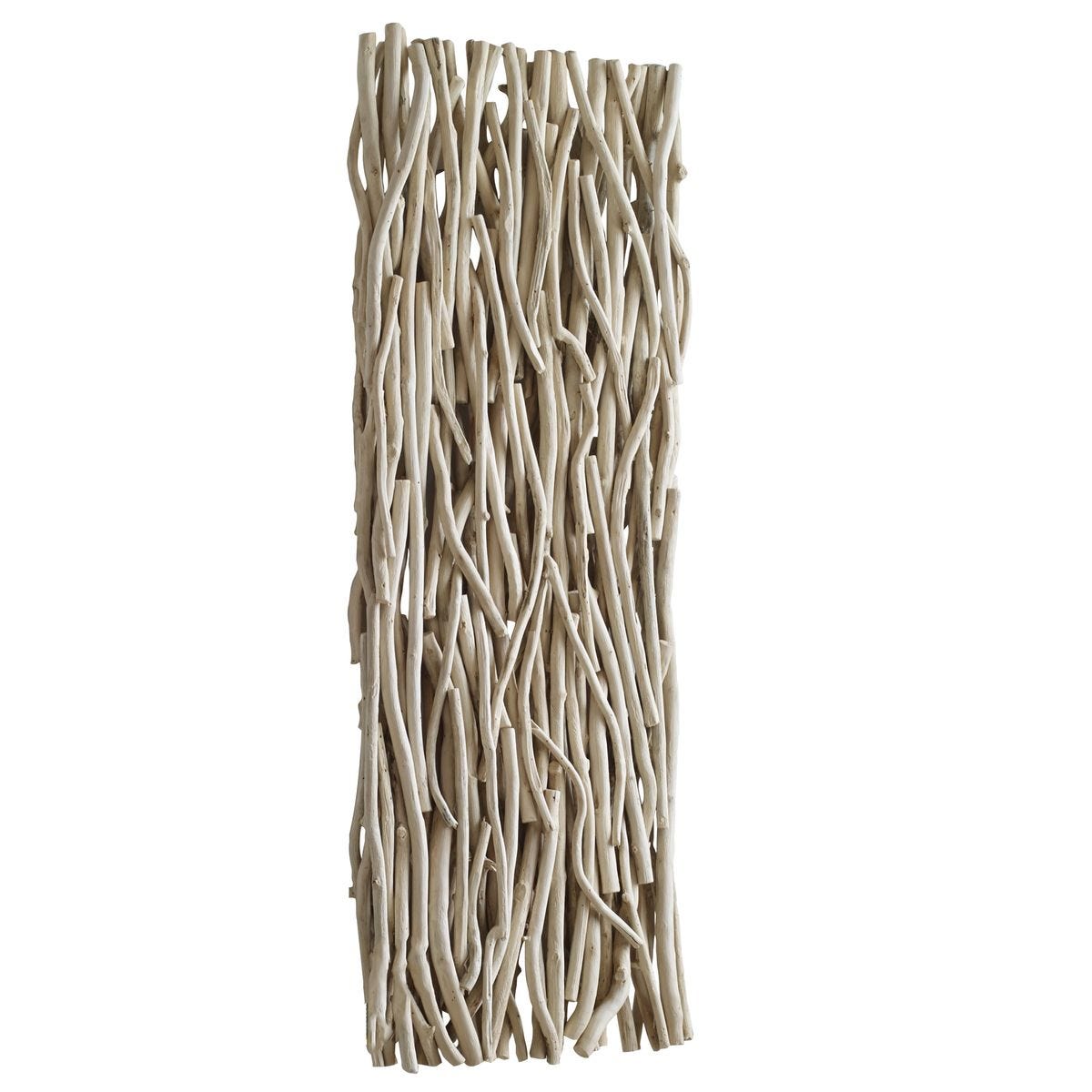 Gathered Teak Wood Wall Decor, Bleached