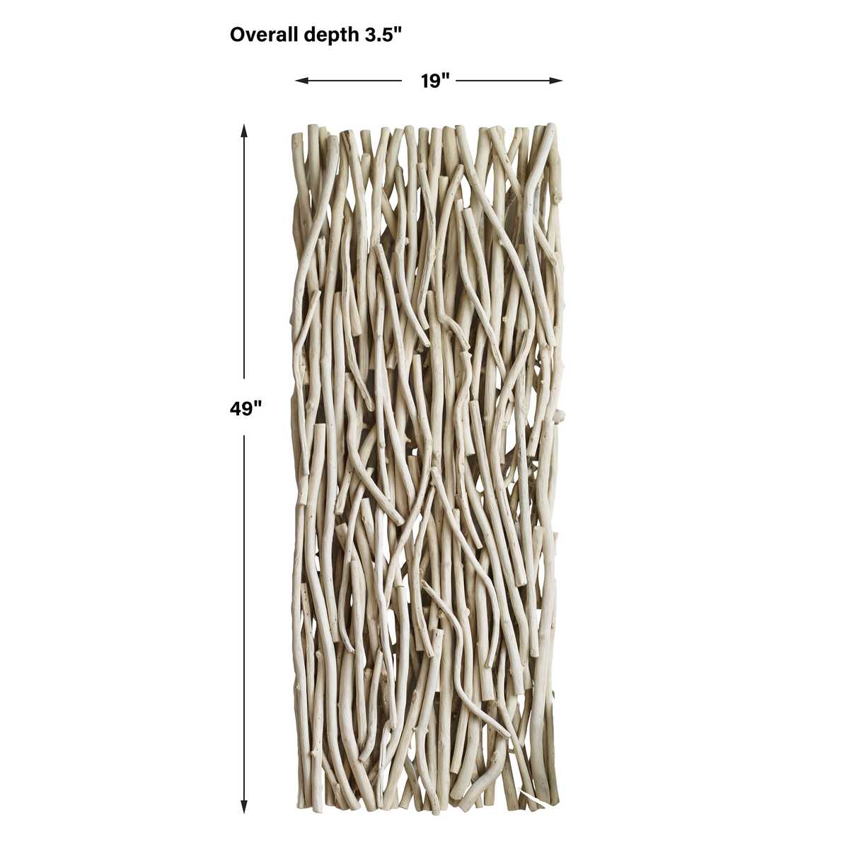Gathered Teak Wood Wall Decor, Bleached