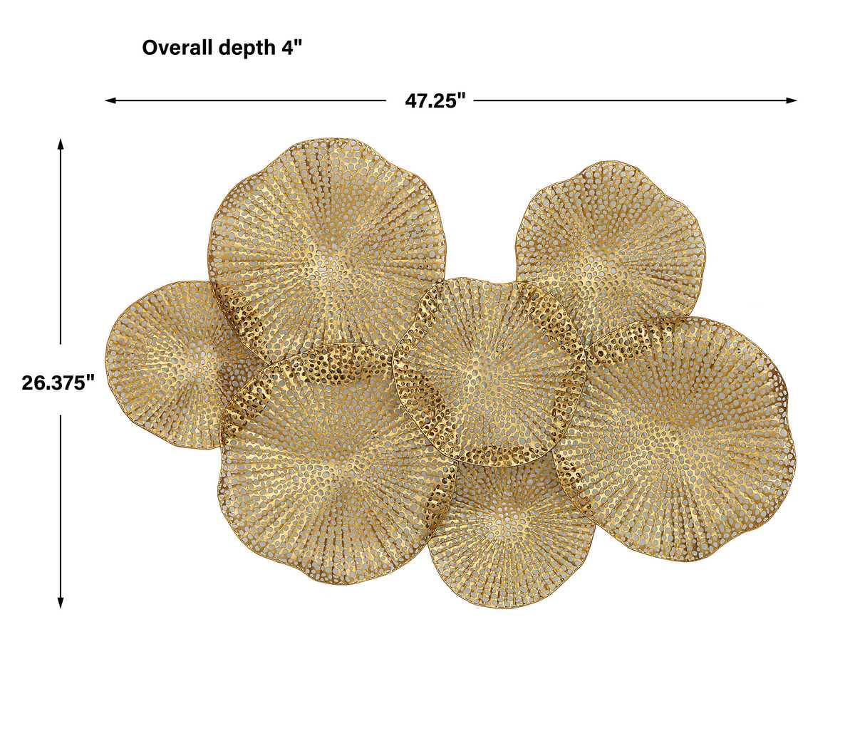Ripley Metal Wall Decor, Gold