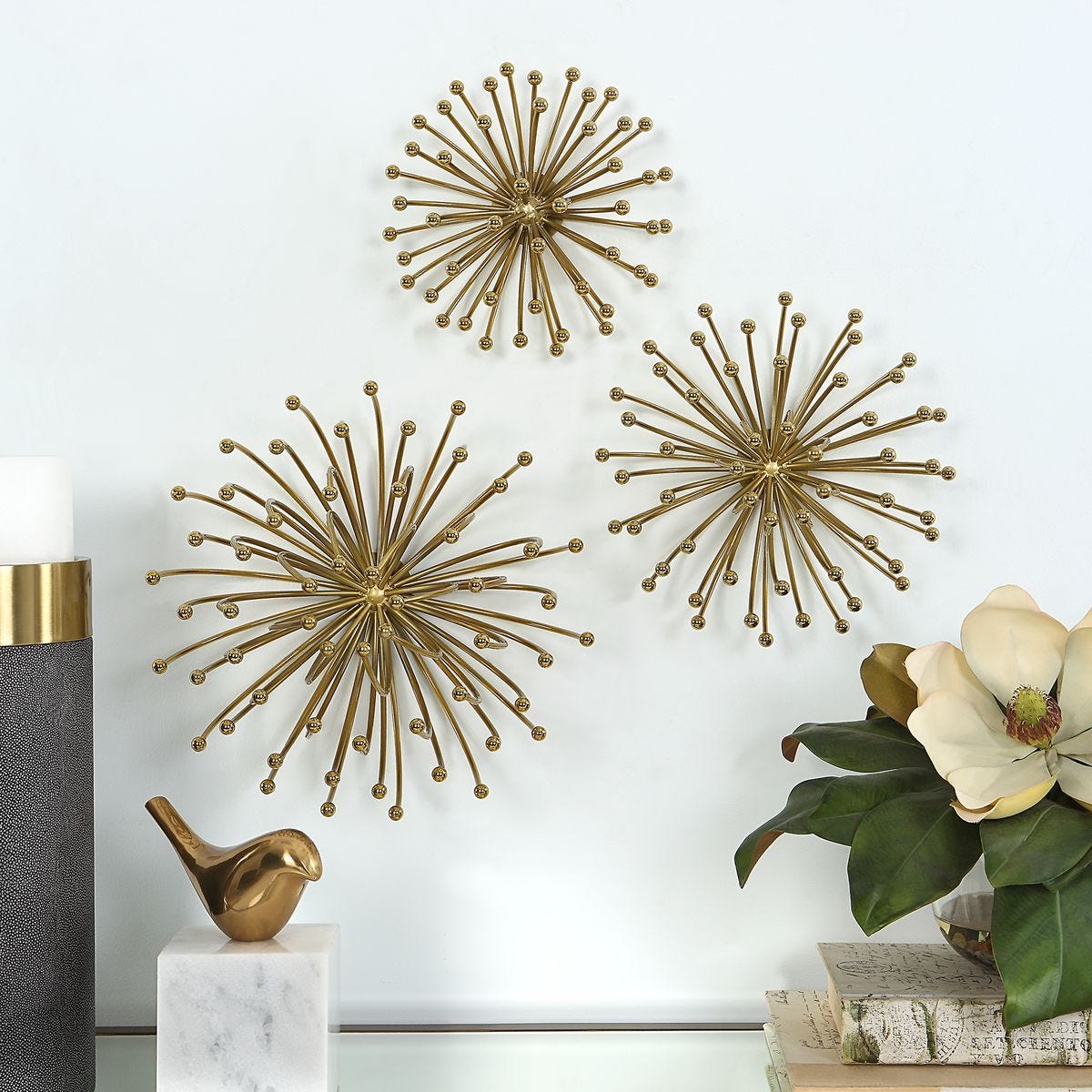 Aga Metal Wall Decor, S/3 – Wall Decor by Uttermost | Sutter & Vale