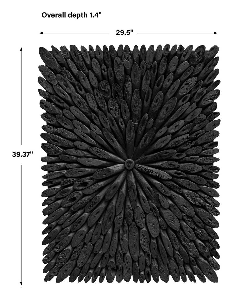 Bahama Wood Wall Decor, Black