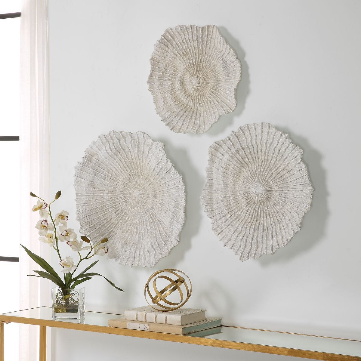 Ocean Gems Indoor-Outdoor Wall Decor, Natural, S/3 – Wall Decor by Uttermost | Sutter & Vale