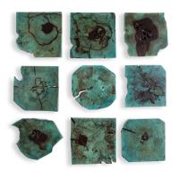 Bahati Wood Wall Decor, Blue, S/9