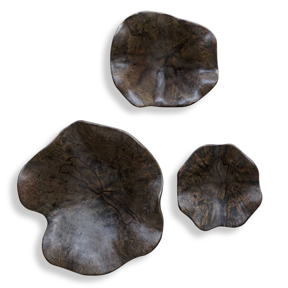Teo Wood Wall Decor, Mocha,  S/3 – Wall Decor by Uttermost | Sutter & Vale