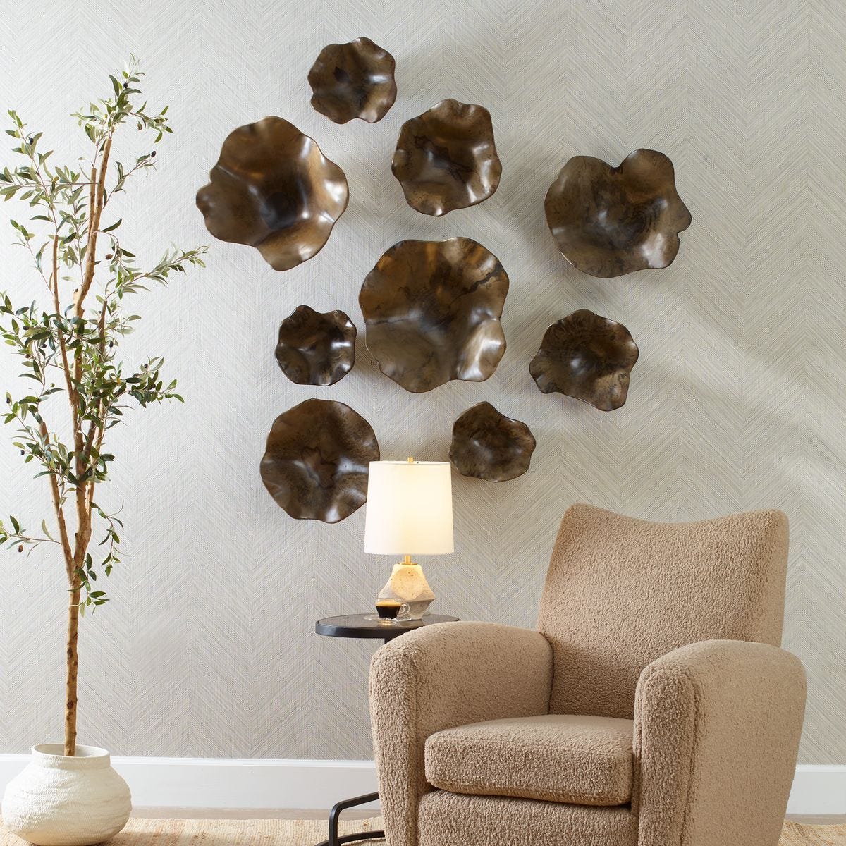Teo Wood Wall Decor, Mocha,  S/3 – Wall Decor by Uttermost | Sutter & Vale