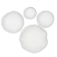 Lucky Coins Indoor-Outdoor Metal Wall Decor, White, S/4