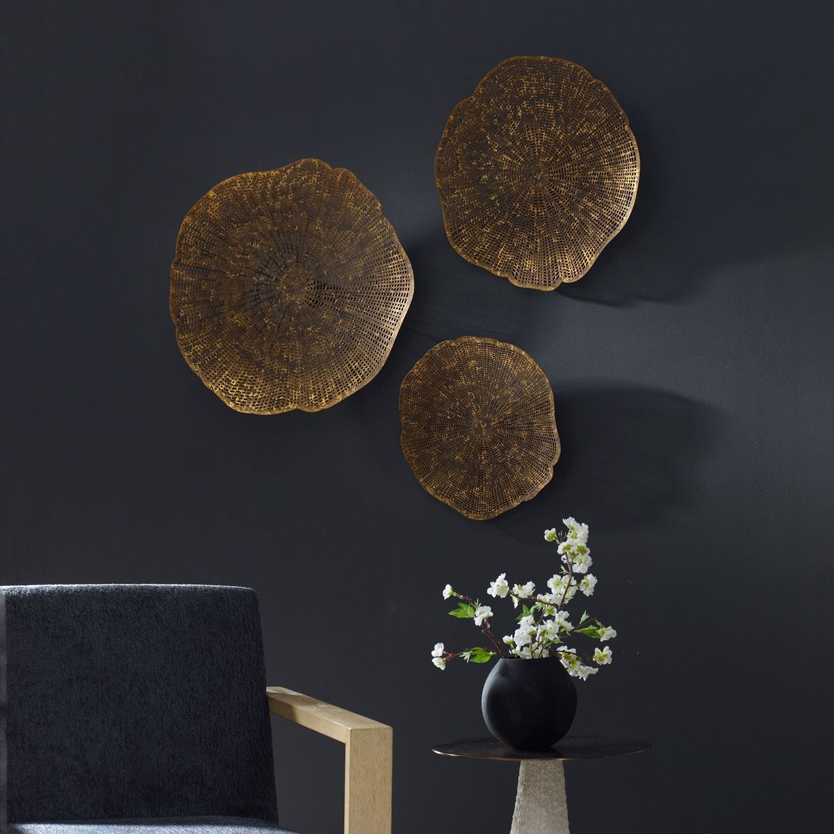 Radiance Metal Wall Decor, S/3 – Wall Decor by Uttermost | Sutter & Vale