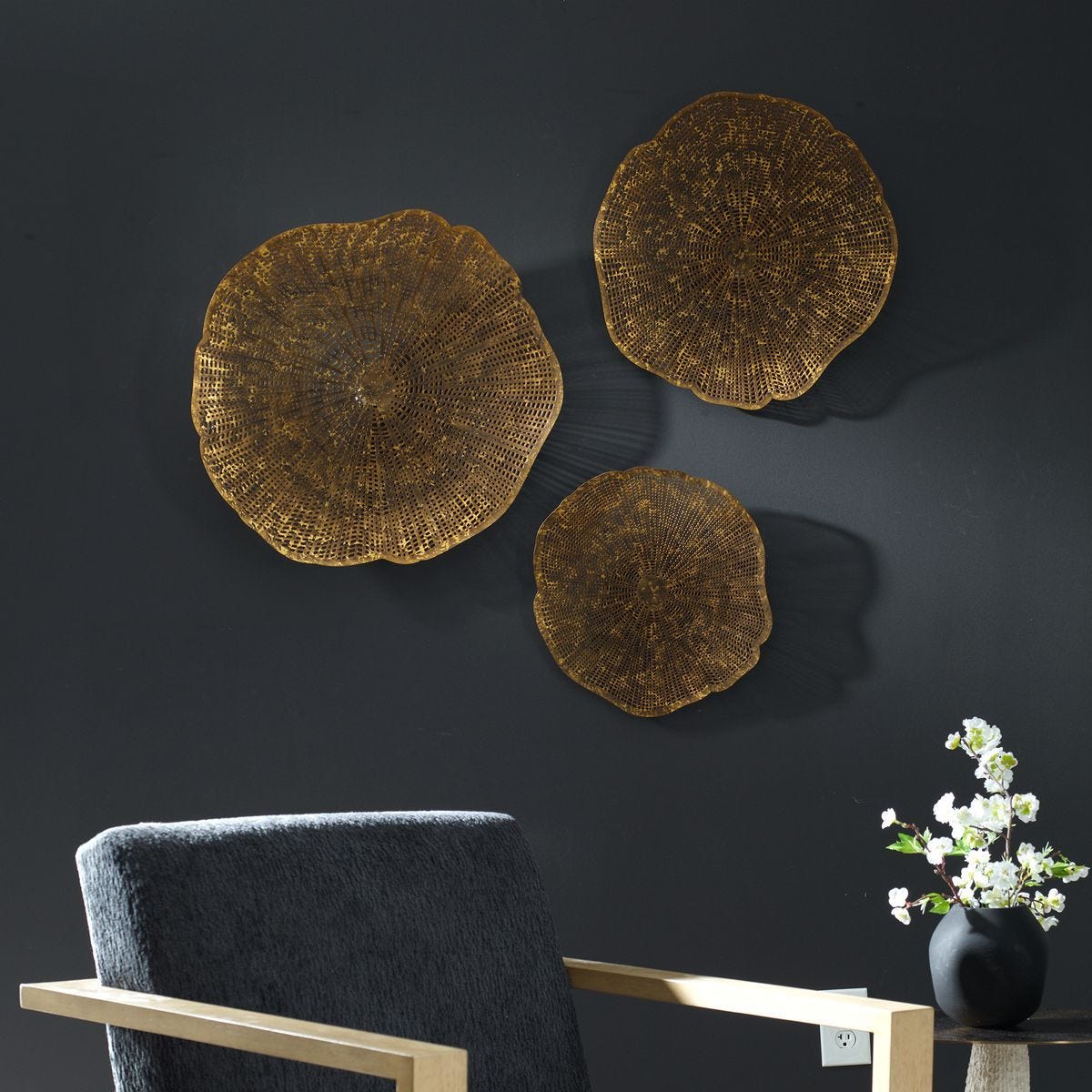 Radiance Metal Wall Decor, S/3 – Wall Decor by Uttermost | Sutter & Vale