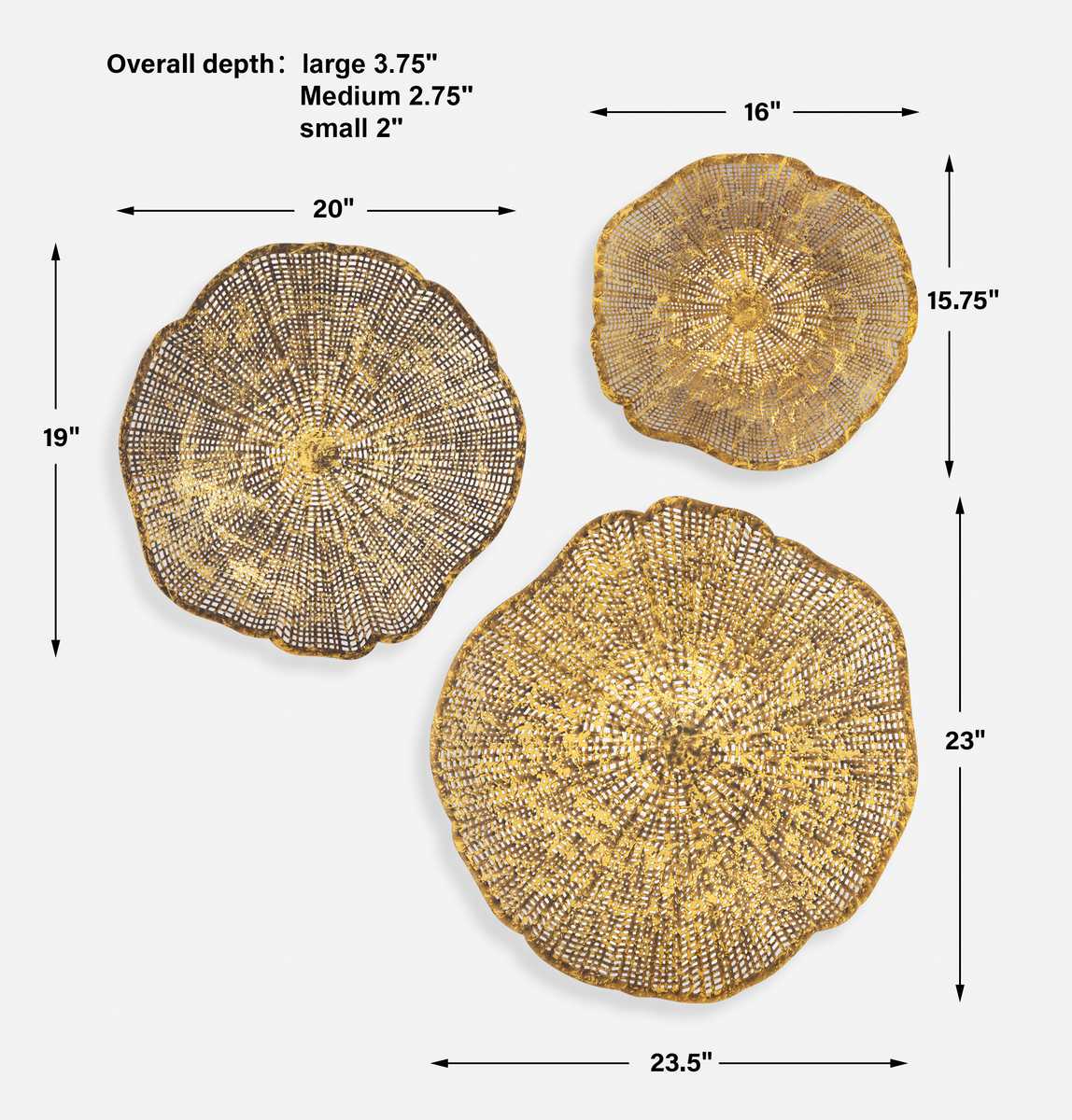 Radiance Metal Wall Decor, S/3