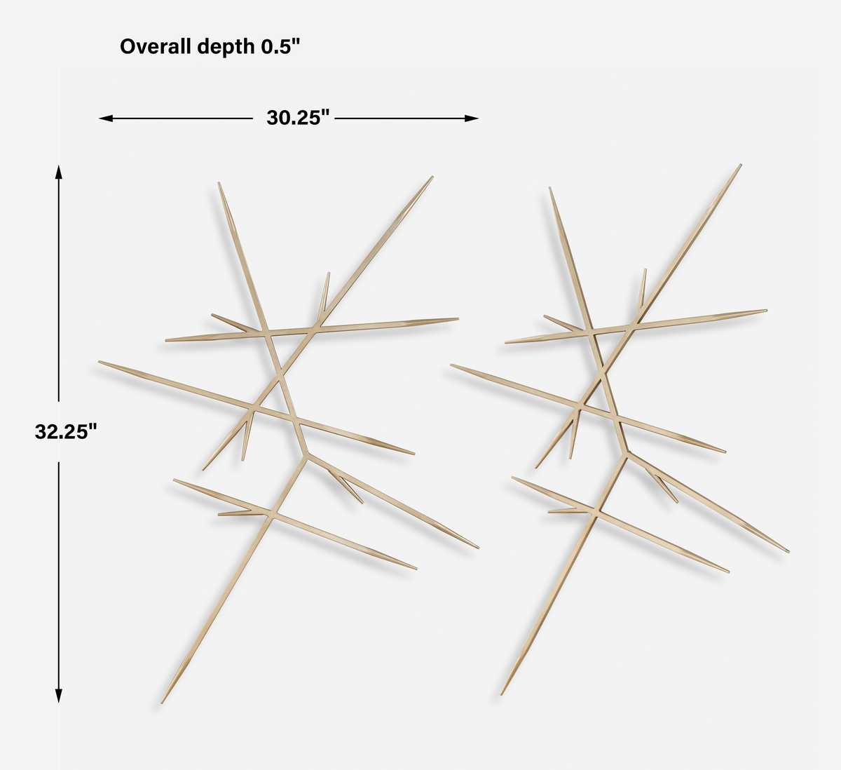 Fireworks Metal Wall Decor, S/2