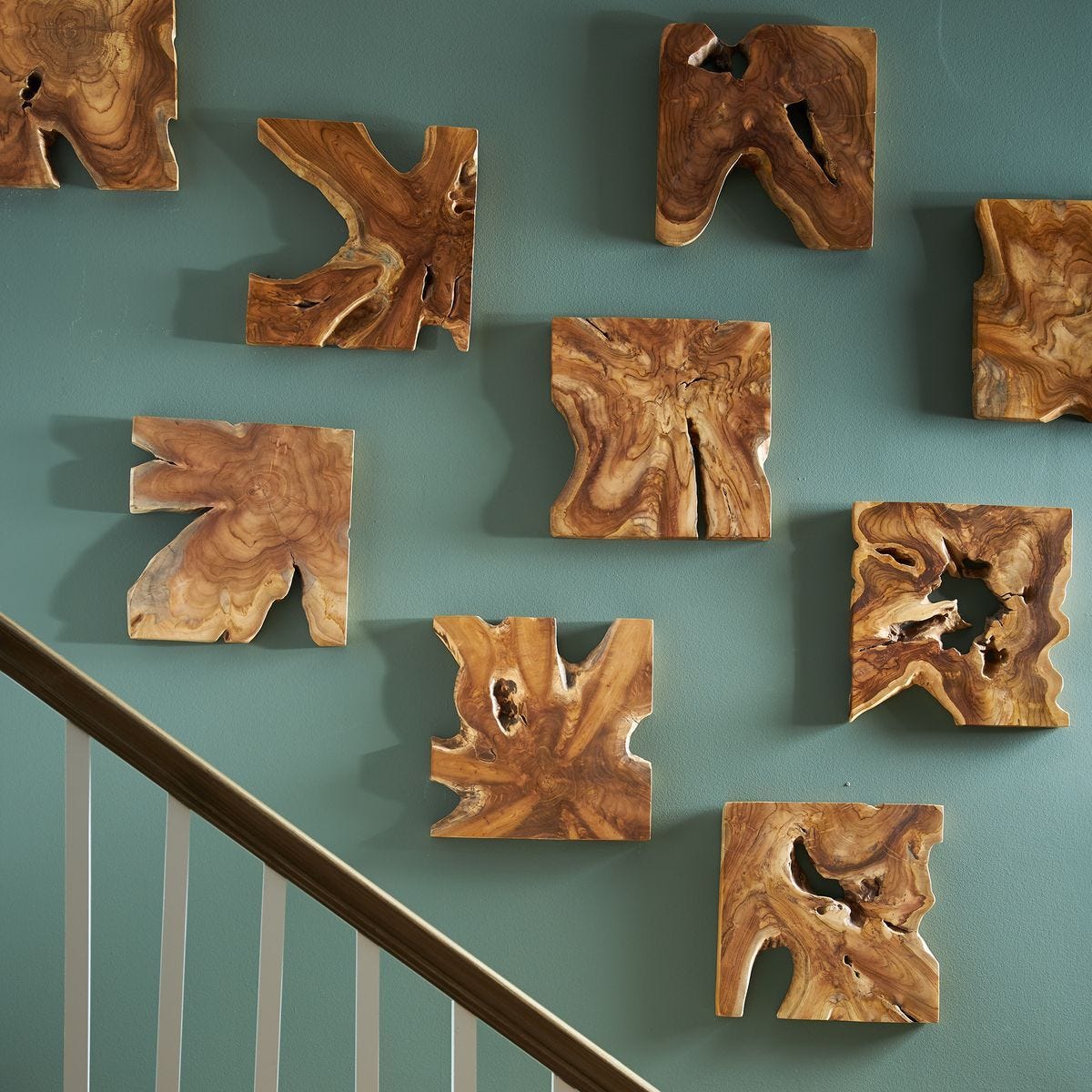 Talia Indoor-Outdoor Wood Wall Decor, S/9 – Wall Decor by Uttermost | Sutter & Vale