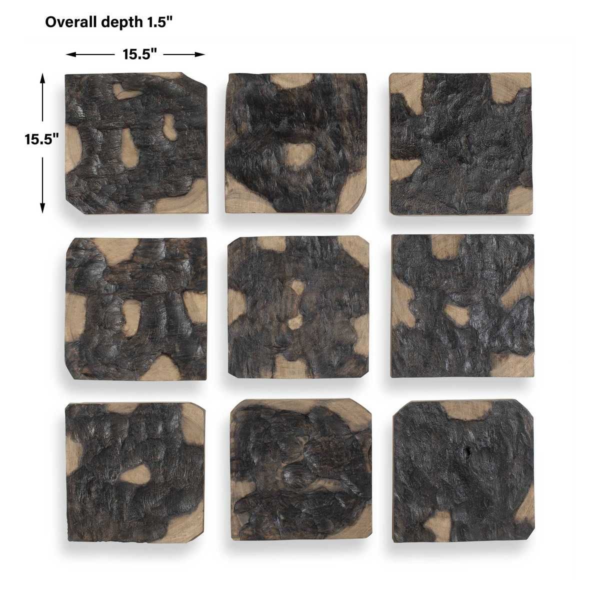 Ignite Wood Wall Decor, S/9 – Wall Decor by Uttermost | Sutter & Vale