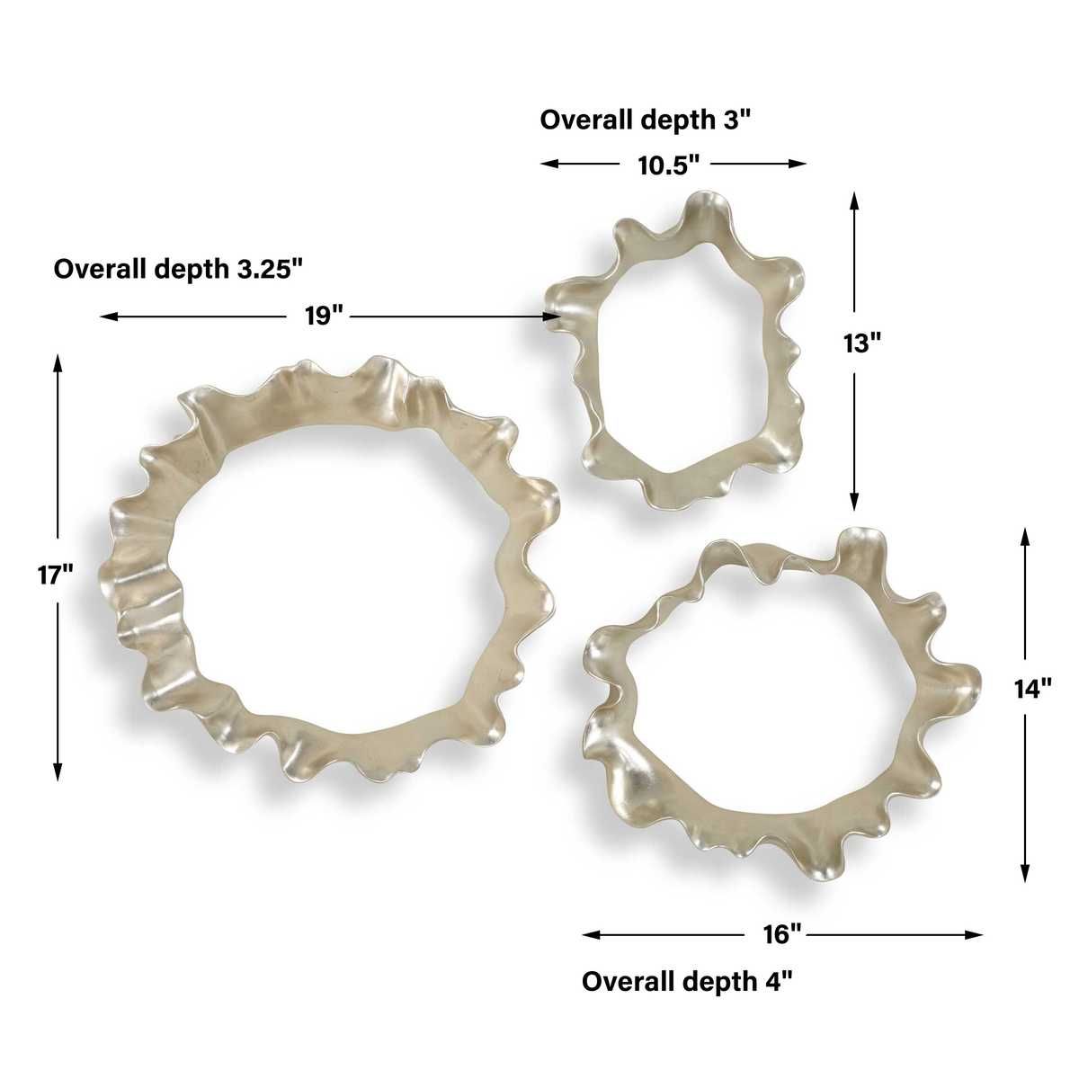 Ripple Effect Wall Decor, S/3 – Wall Decor by Uttermost | Sutter & Vale