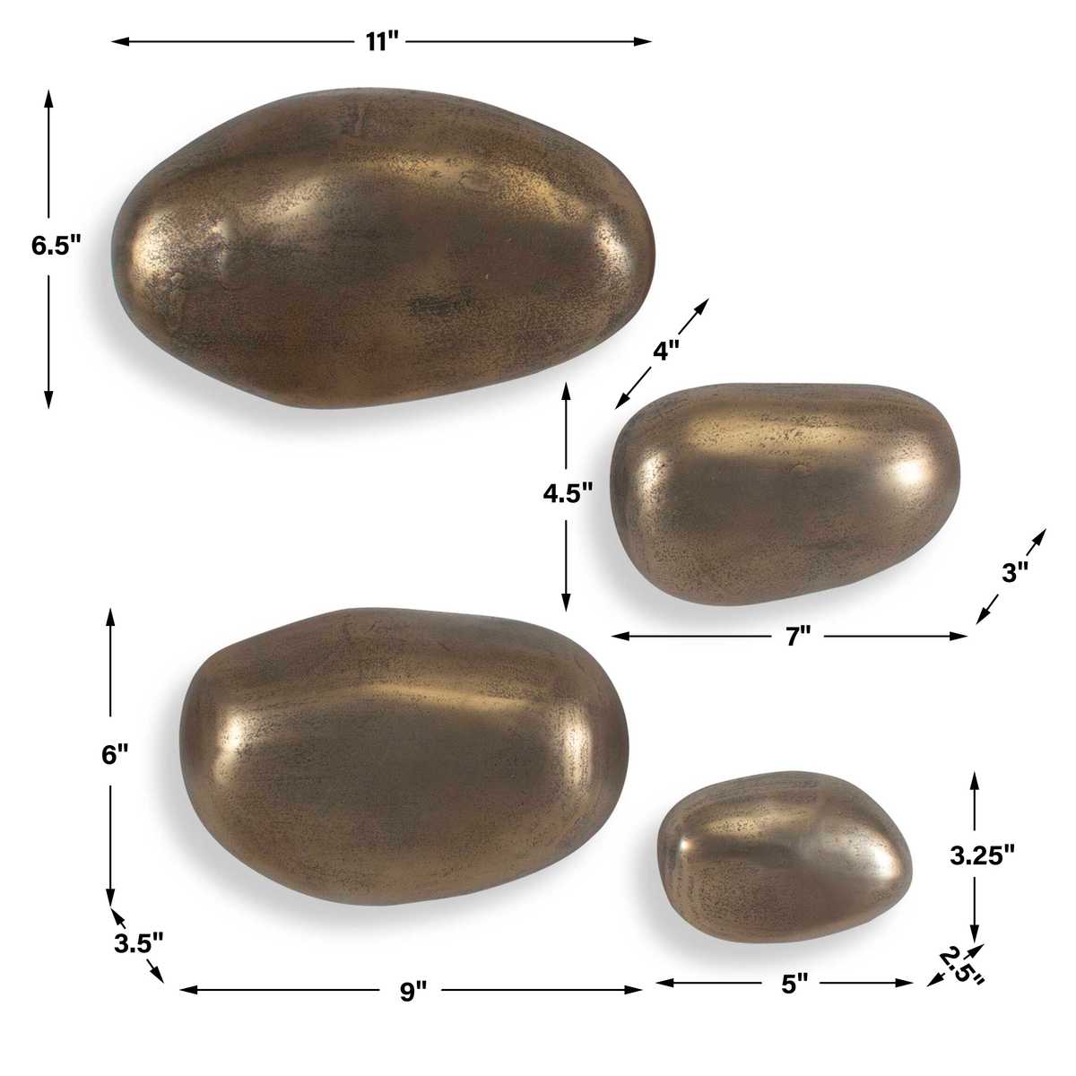 Set in Stone Indoor-Outdoor Wall Decor, S/4