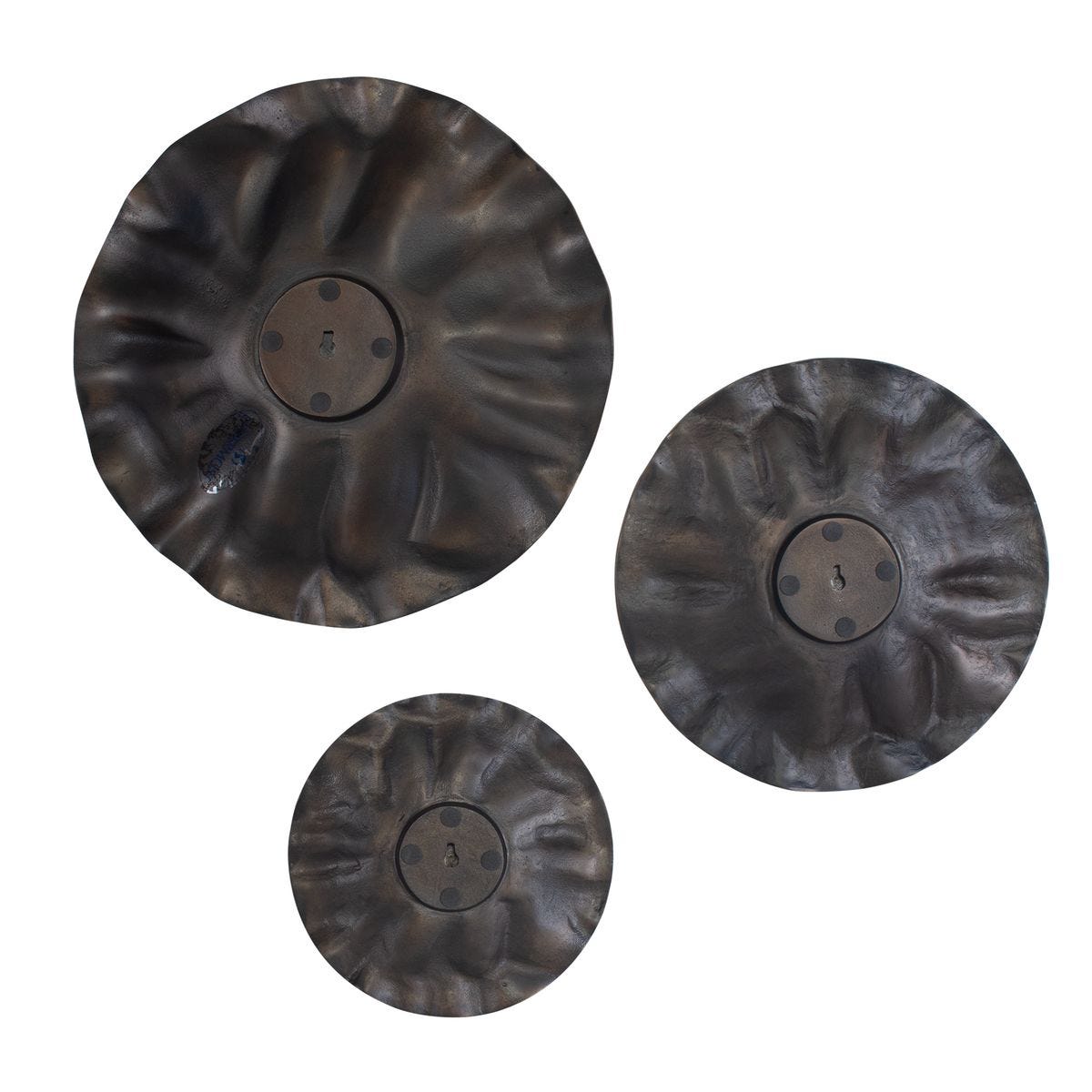 Peonia Indoor-Outdoor Wall Decor, Bronze, S/3