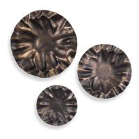 Peonia Indoor-Outdoor Wall Decor, Bronze, S/3