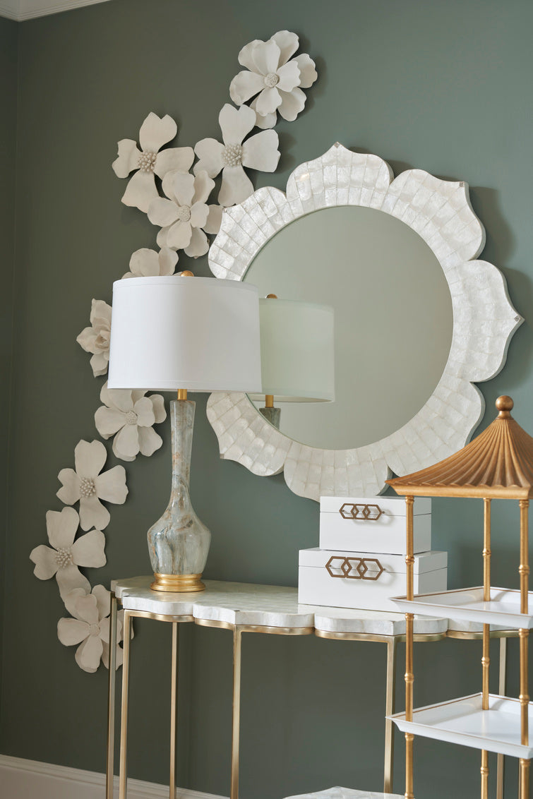 Lotus Flower Mirror in 37 / Shell - Chelsea House