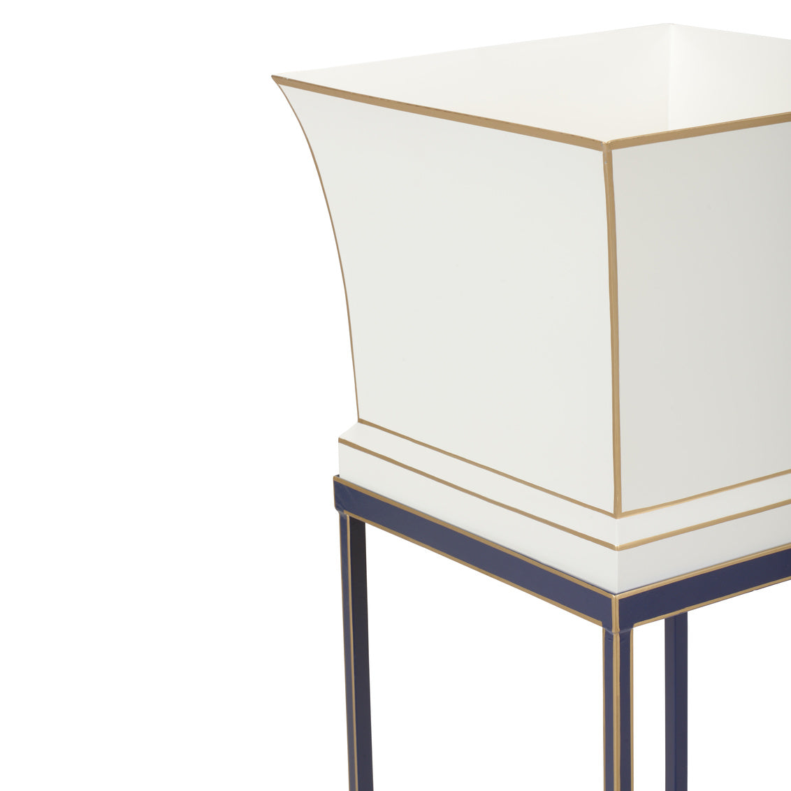 Morrow Tole Planter - Navy