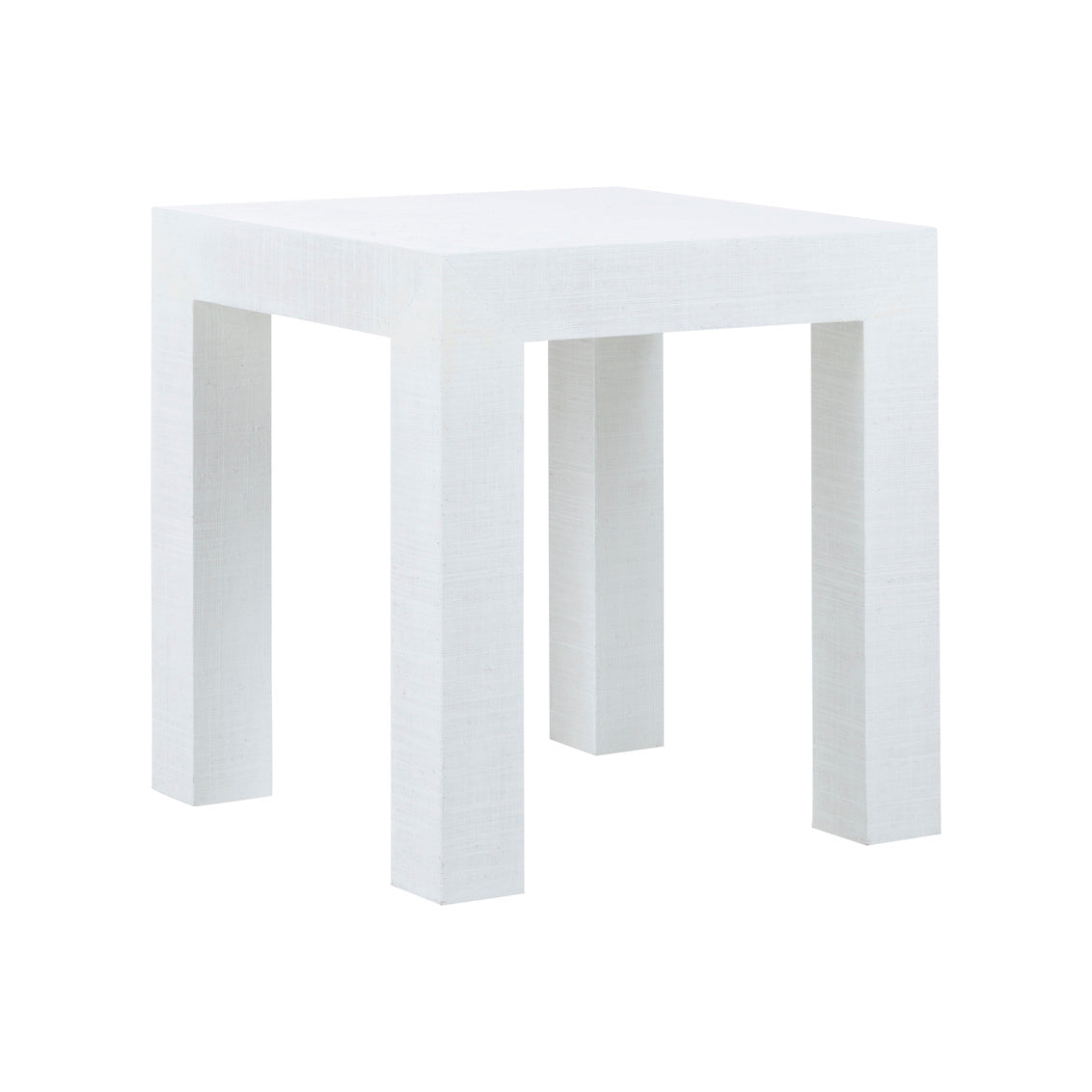 Sanibel Side Table - White in 24 / Raffia - Chelsea House