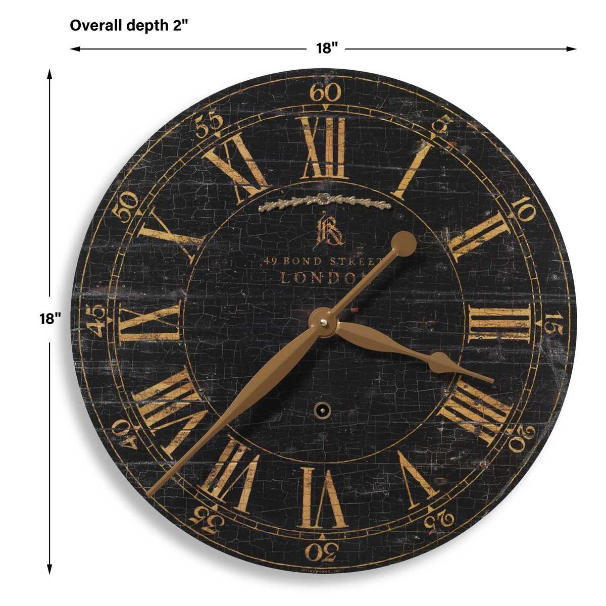 Bond Street 18" Wall Clock