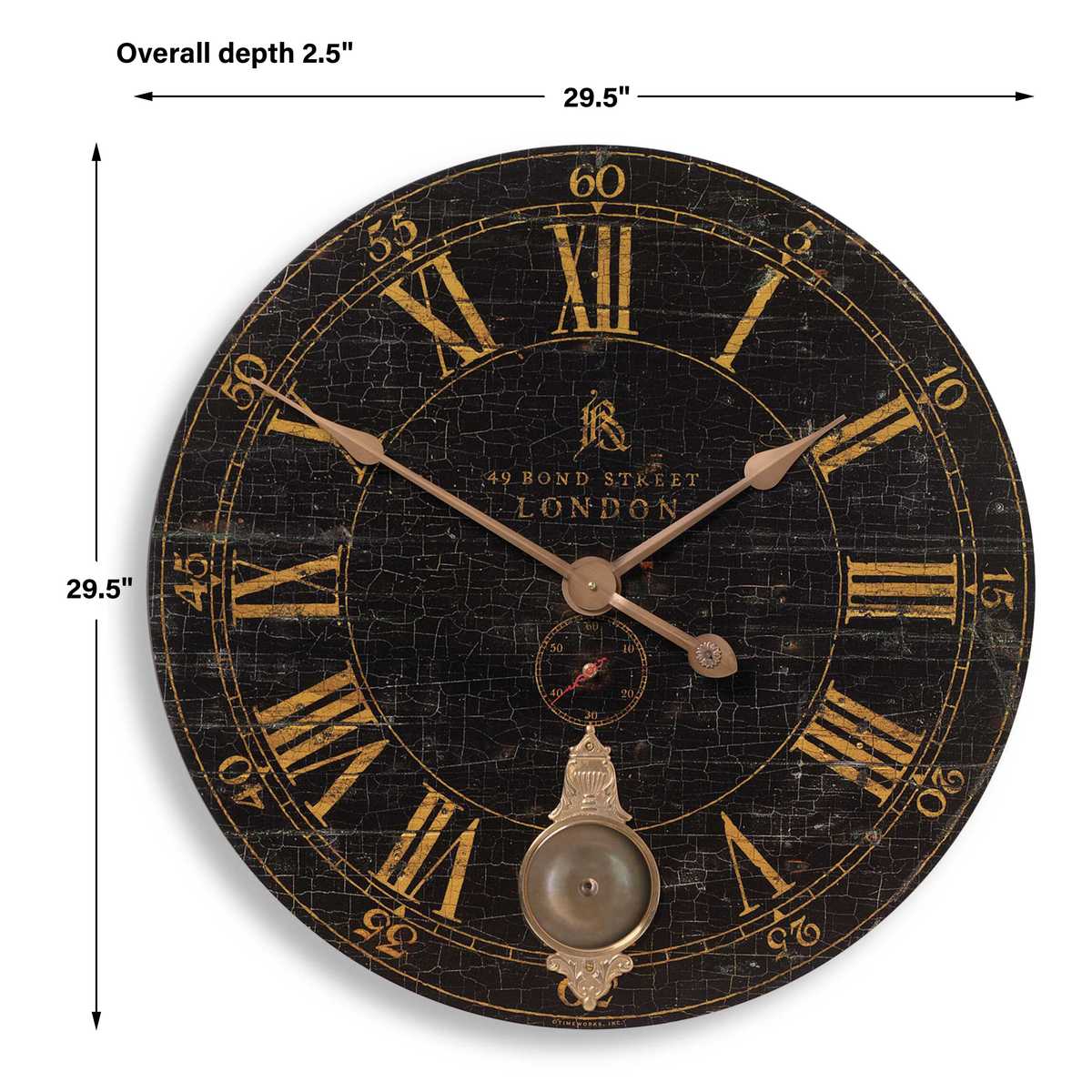 Bond Street 30" Wall Clock