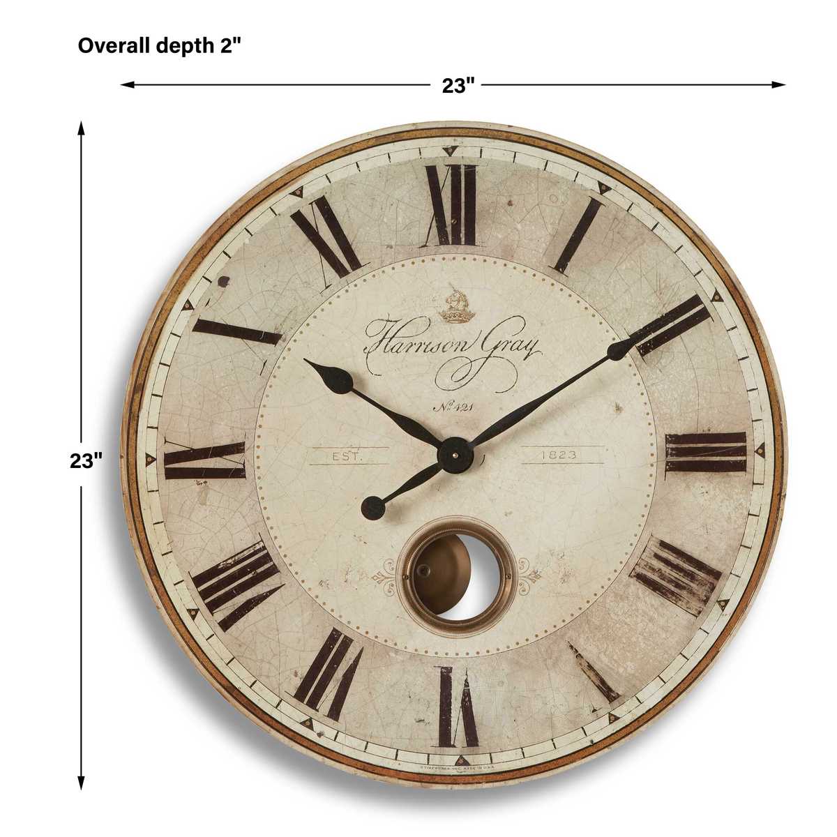 Harrison Gray 23" Wall Clock