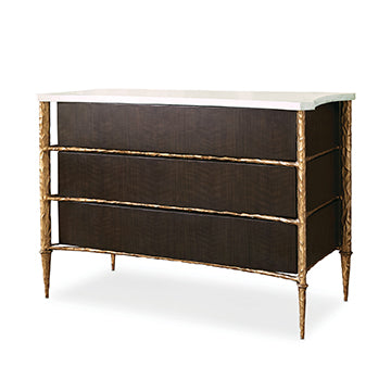 Chiseled Chest - Walnut / Gold