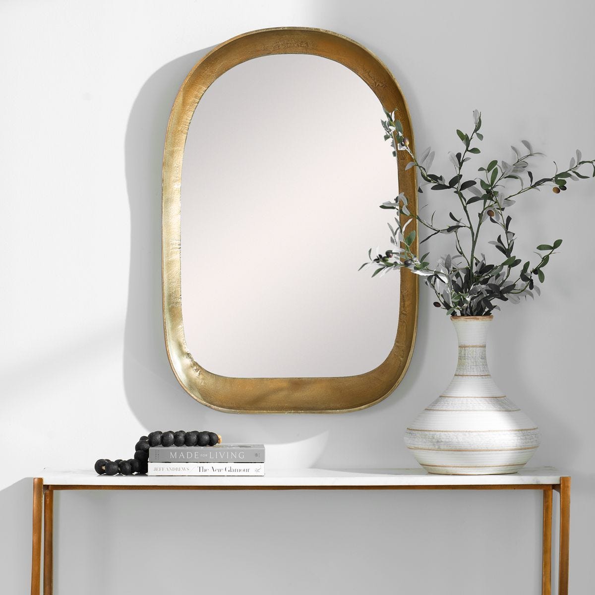 Bradano Arch Mirror, Brass – Mirrors by Uttermost | Sutter & Vale