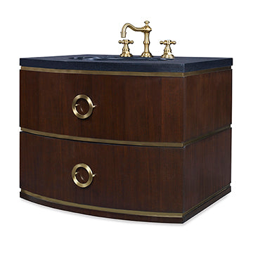 Cirque Wall Sink Chest - Dark Walnut