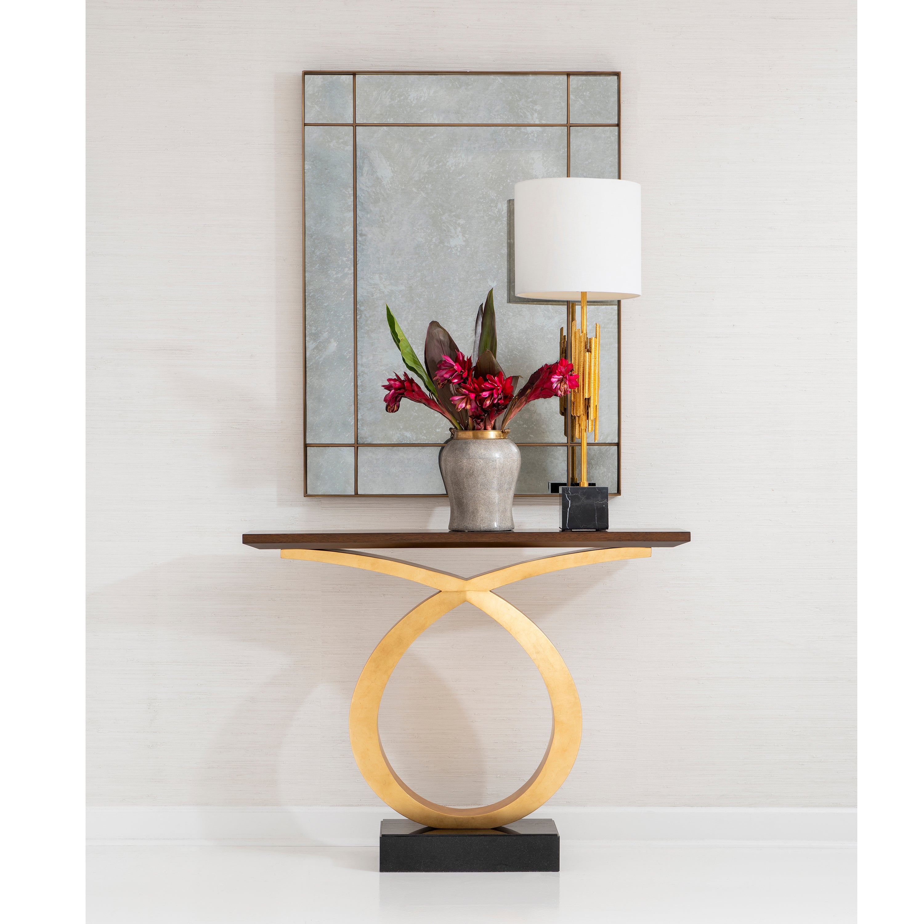 Loophole Console Table - Gold – Ambella Home