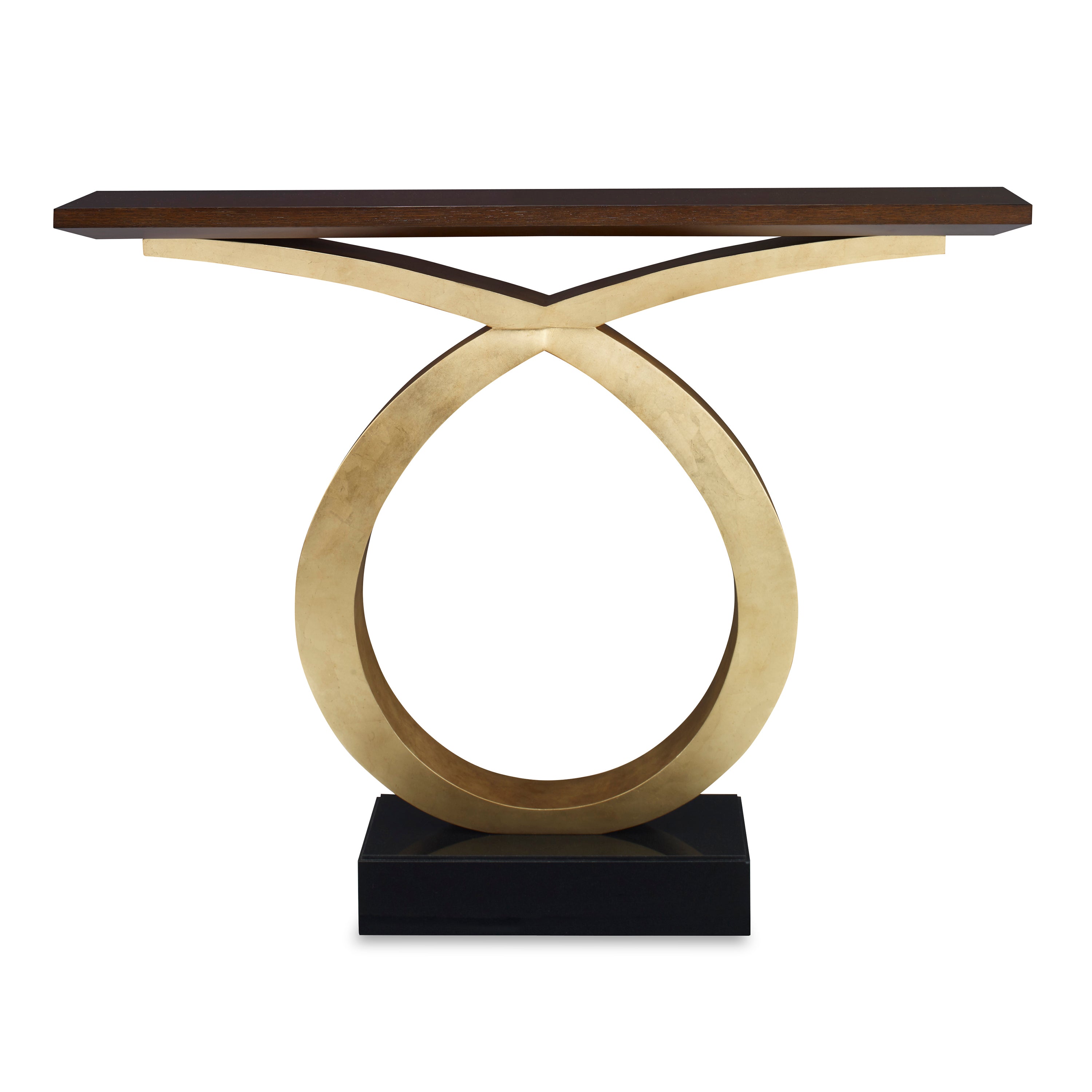 Loophole Console Table - Gold – Ambella Home