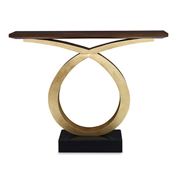 Loophole Console Table - Gold – Ambella Home