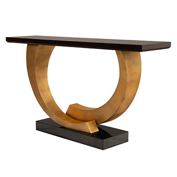 Halo Console Table - Gold