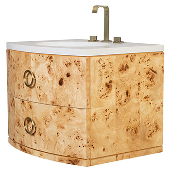Cirque Wall Sink Chest - Burl