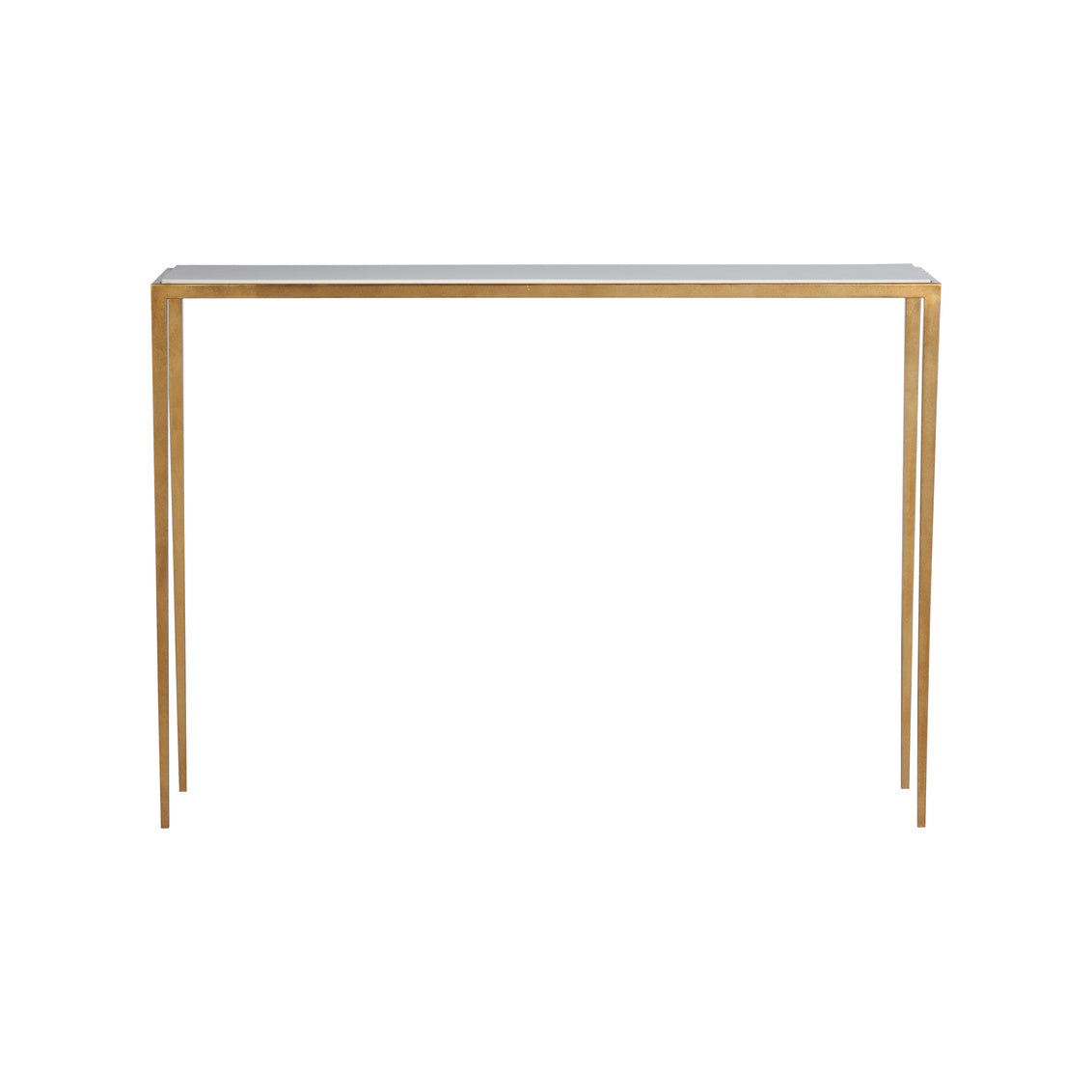 Vosges Console in White / Leather - Chelsea House