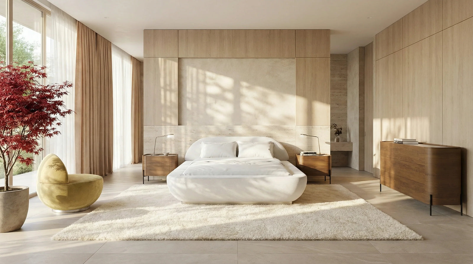 Jagger King Bed - Ivory