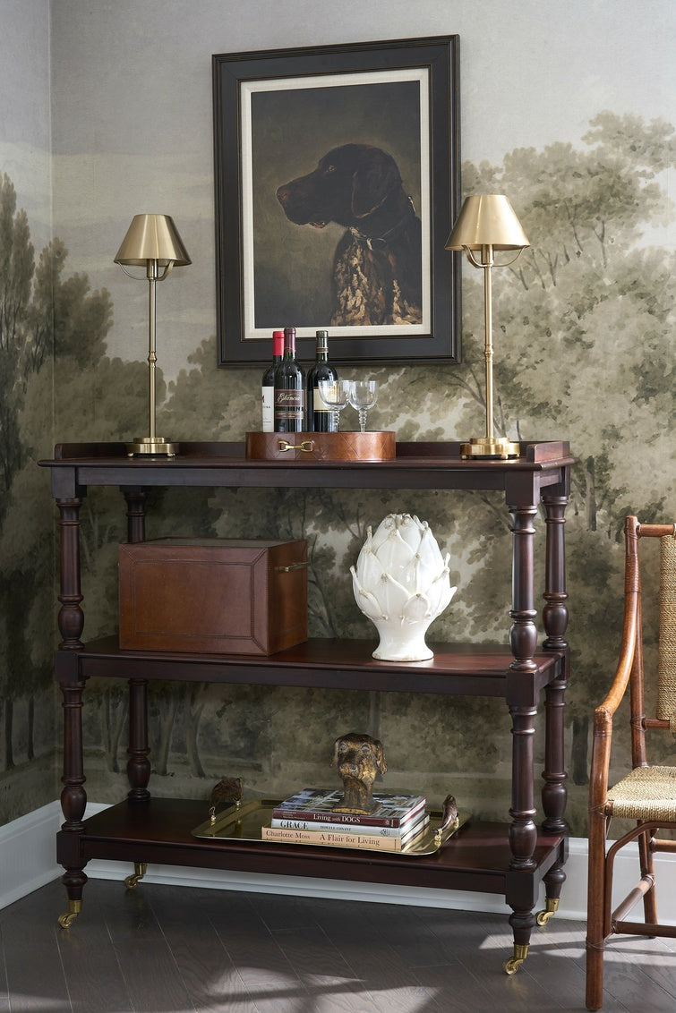 Leather Storage Cube - Cognac