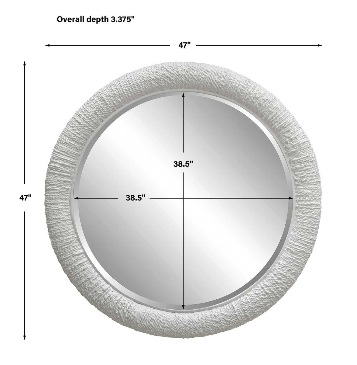 Mariner Round Mirror, White – Mirrors by Uttermost | Sutter & Vale