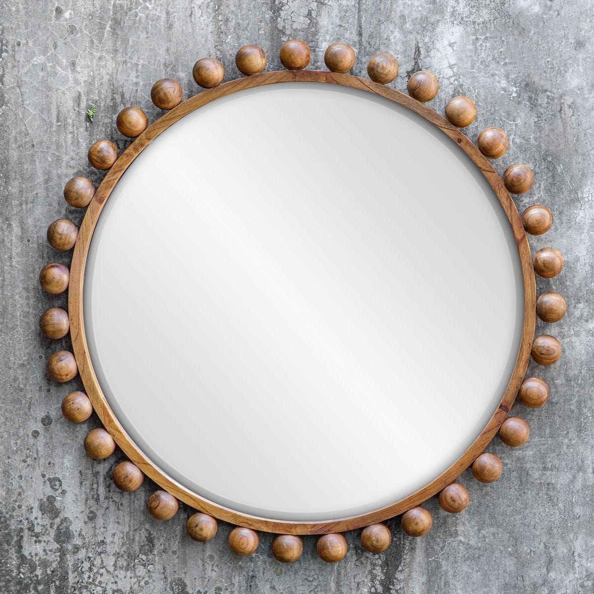 Cyra Wood Round Mirror, Walnut – Mirrors by Uttermost | Sutter & Vale