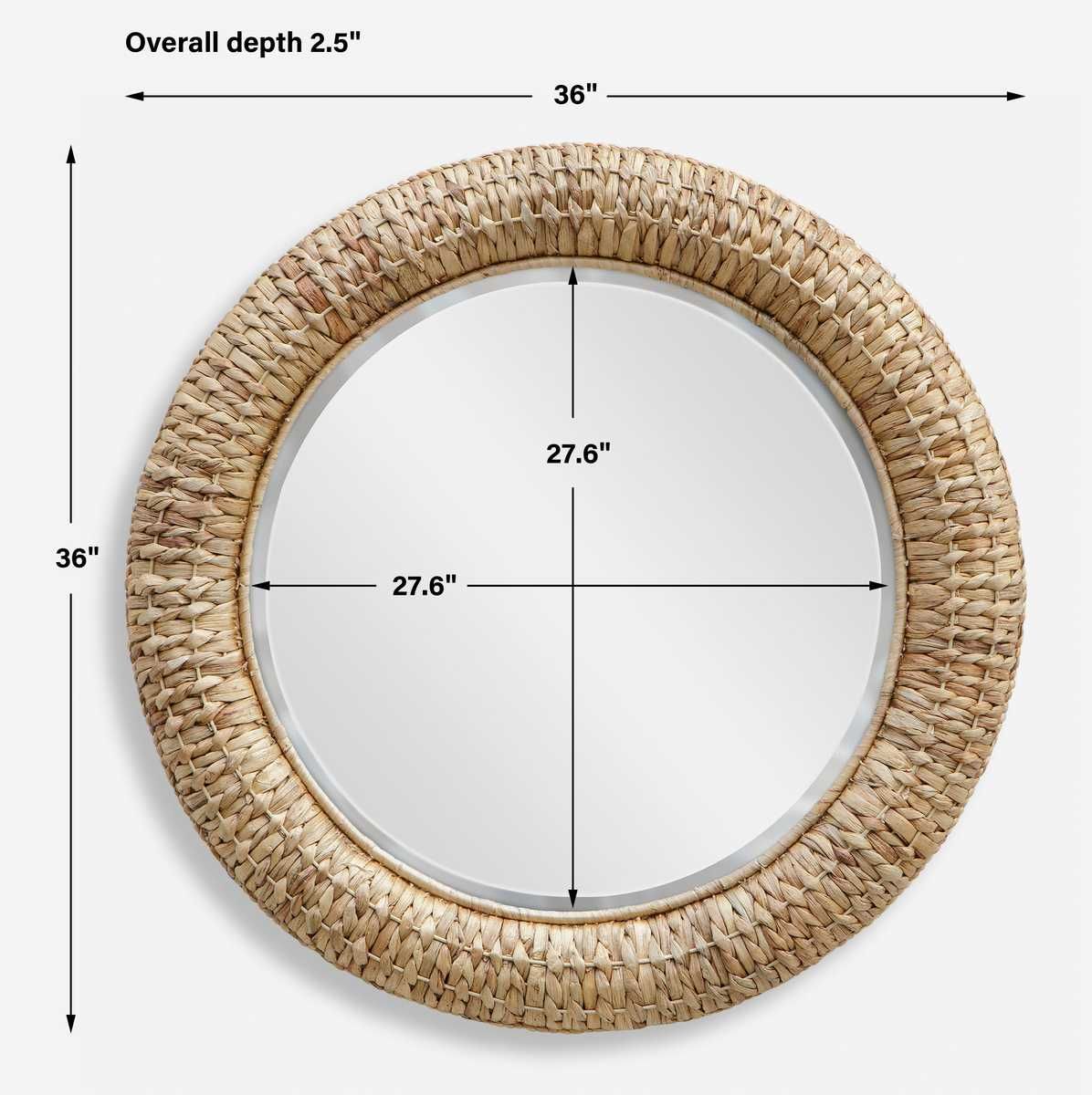Twisted Seagrass Round Mirror – Mirrors by Uttermost | Sutter & Vale