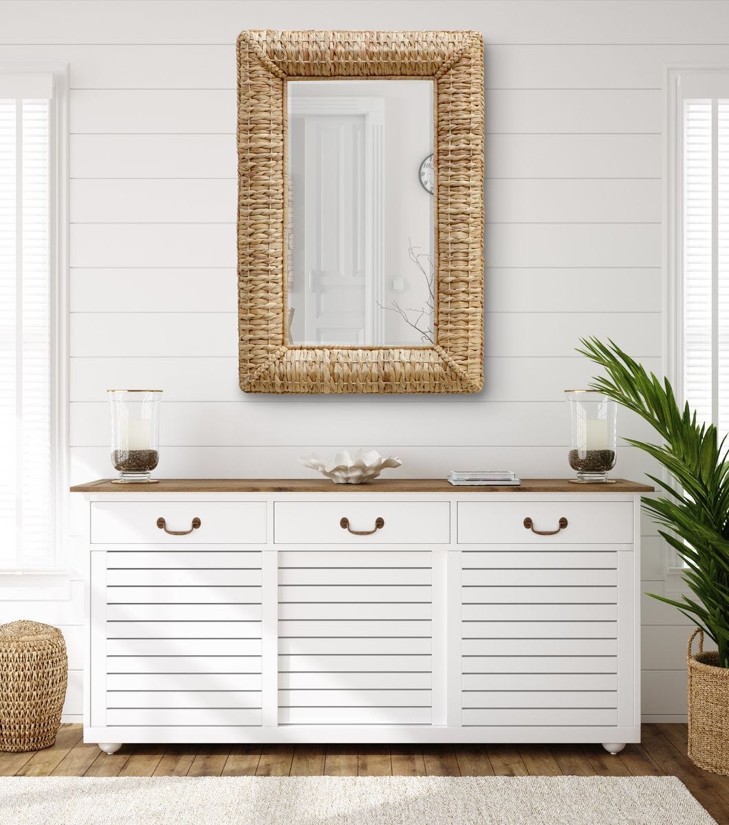 Twisted Seagrass Rectangle Mirror – Mirrors by Uttermost | Sutter & Vale