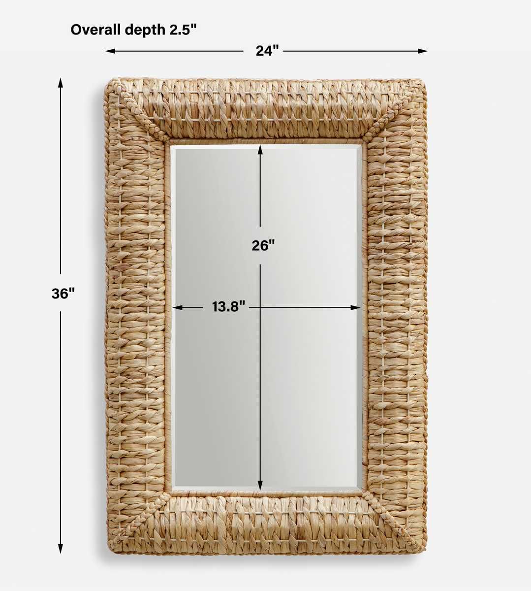 Twisted Seagrass Rectangle Mirror – Mirrors by Uttermost | Sutter & Vale