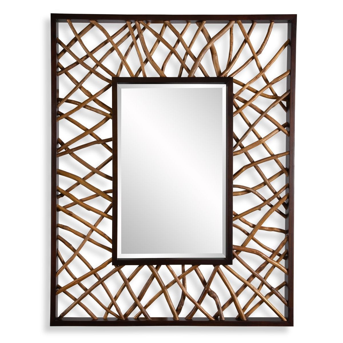 Teak Maze Rectangle Mirror – Mirrors by Uttermost | Sutter & Vale